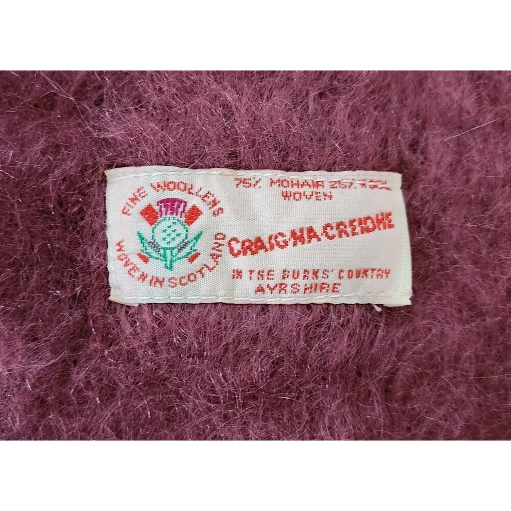 Vintage Craig Na Creidhe Mohair Scottish Scarf